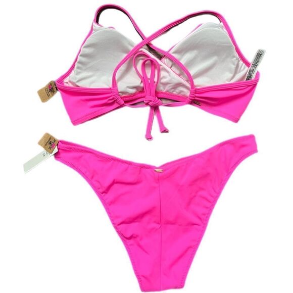 Victorias Secret Swim Body wrap Bikini top Removable Padding & Itsy Bottom Set L - Picture 2 of 3